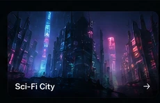 Neon futuristic city concept art