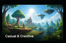 Colorful illustrated game world