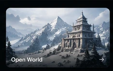 Snowy open world concept art
